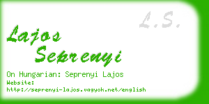 lajos seprenyi business card